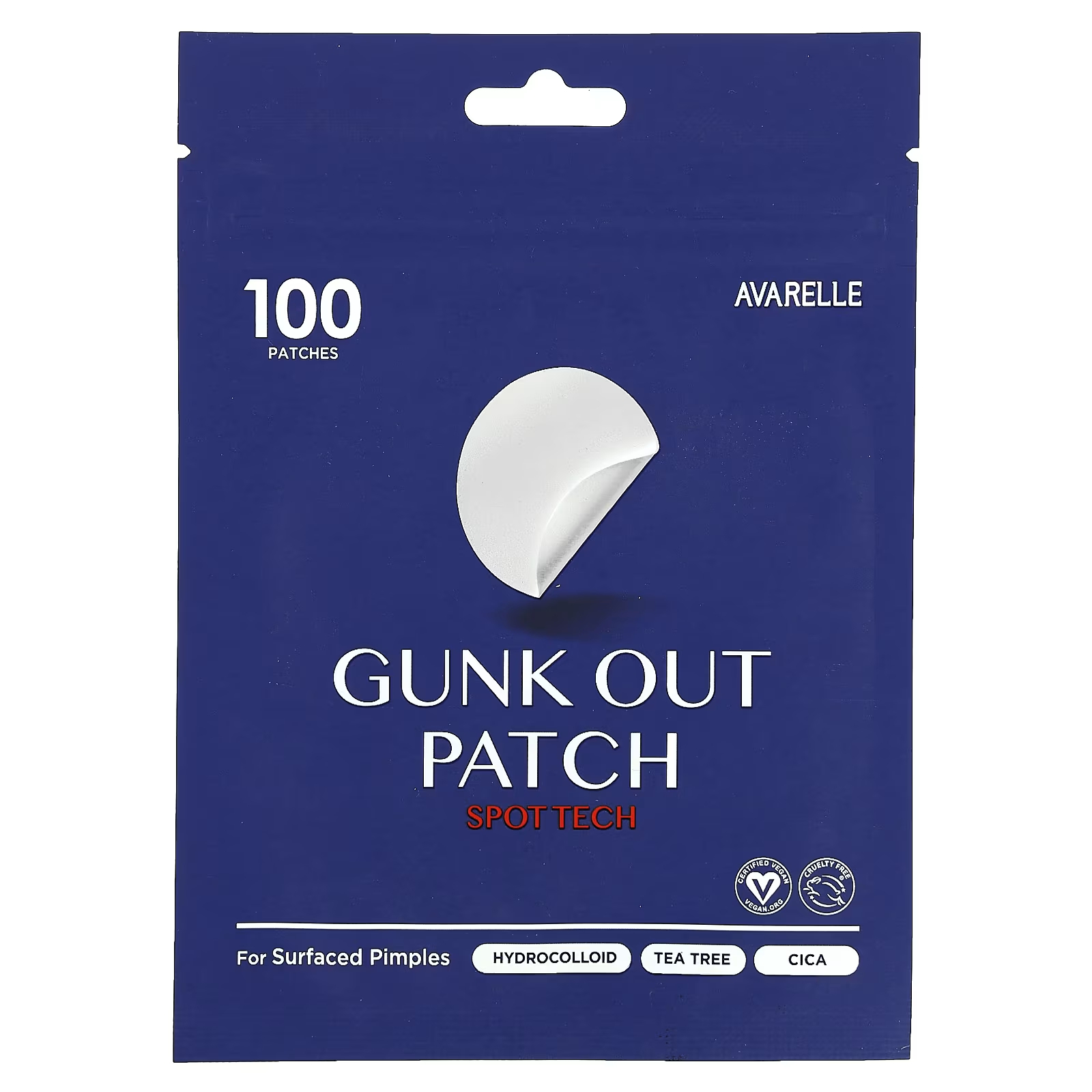Avarelle Gunk Out Patch Spot Tech 100 Патчи avarelle патчи от прыщей frontline support 40 прозрачных патчей