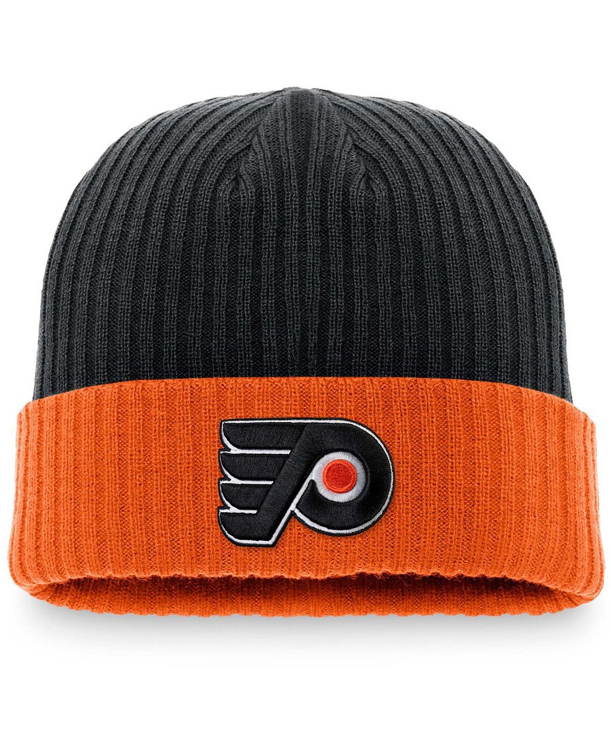 

Мужская черная вязаная шапка с манжетами и манжетами с логотипом Philadelphia Flyers Core Primary Fanatics