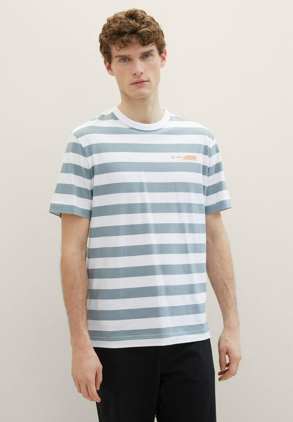 

Футболка с принтом TOM TAILOR, цвет grey mint bold stripe