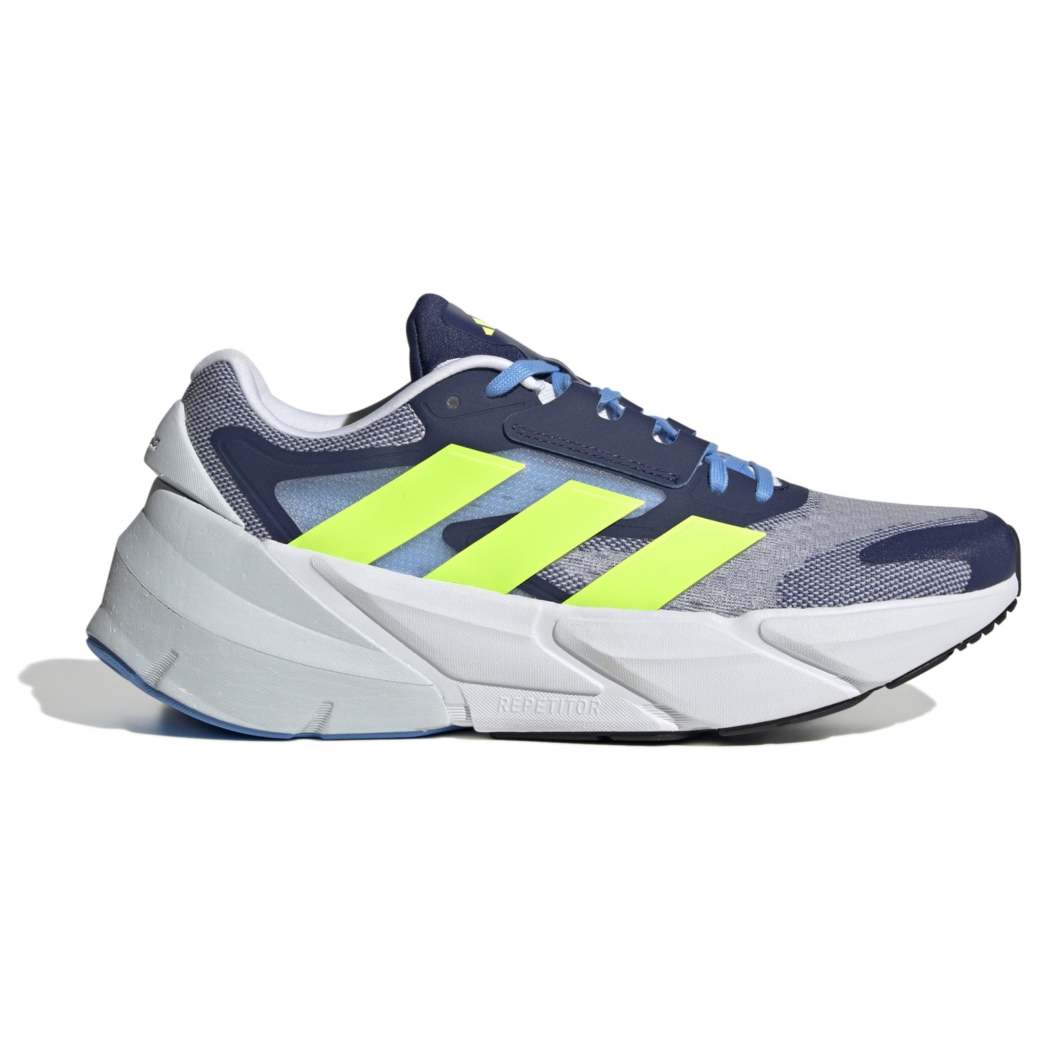 Кроссовки Adidas Adistar 2, цвет FTW White/Lucid Lemon/Dark Blue велосипедная обувь adidas the gravel shoe 2 0 цвет core black ftw white lucid lemon