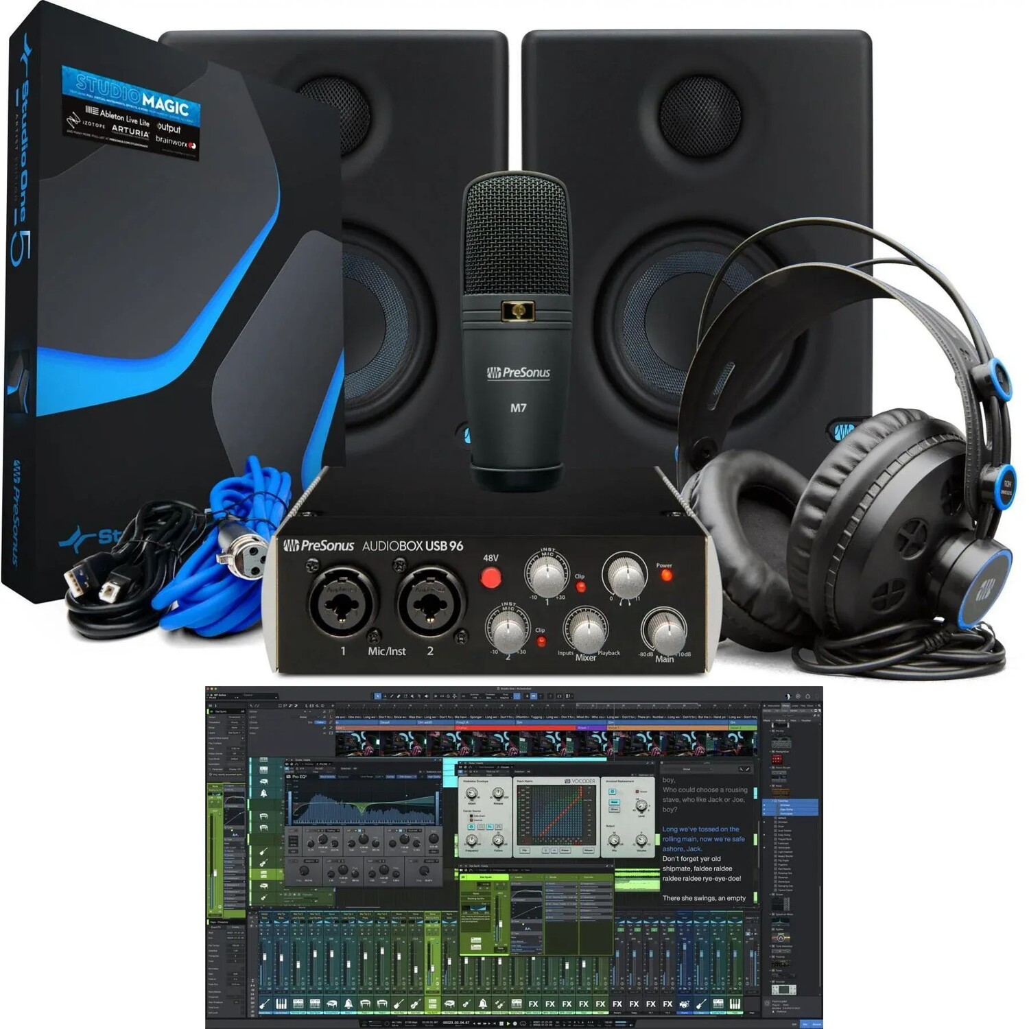 

PreSonus AudioBox 96 Ultimate — комплект аппаратного и программного обеспечения для записи с обновлением до Studio One 6 Professional — издание, посвященное 25-летнему юбилею