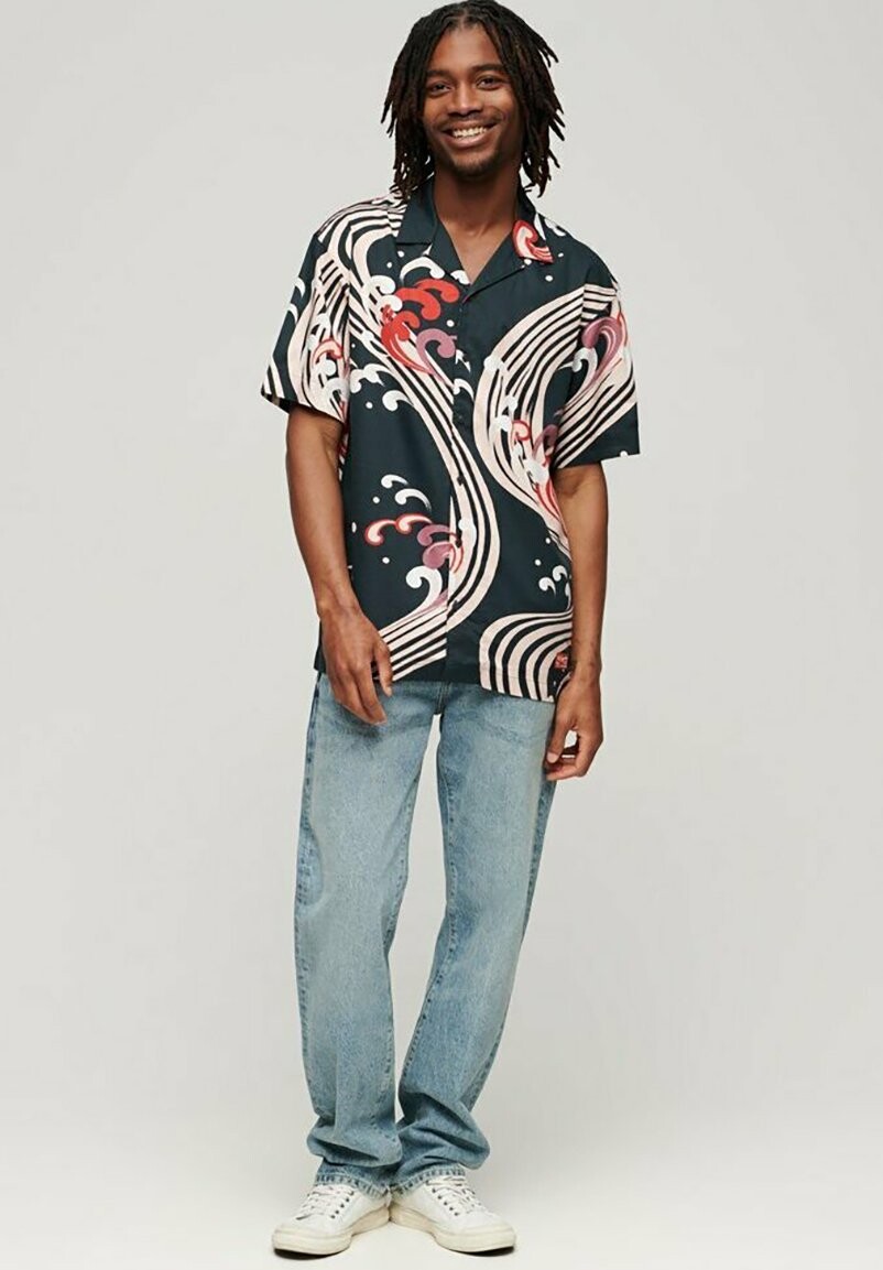 

Рубашка HAWAIIAN RESORT Superdry, черный