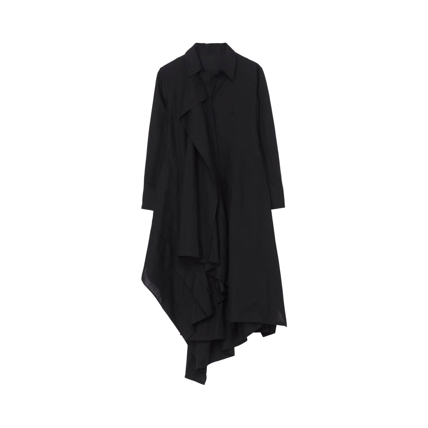 

Yohji Yamamoto Платье с подкладкой по правой стороне, Черное