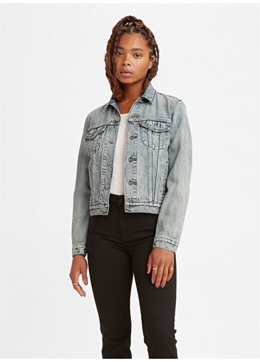 

Оригинальная синяя женская джинсовая куртка Standard Grinding TRUCKER ALL MINE Levis, синий