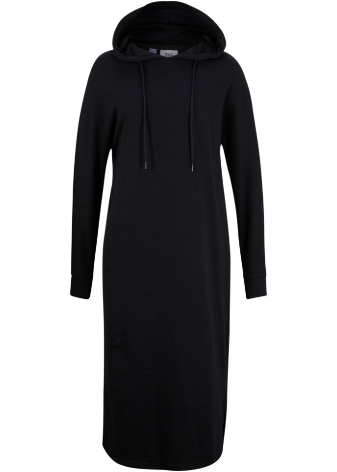 цена Платье-толстовка оверсайз с капюшоном Bpc Bonprix Collection, черный