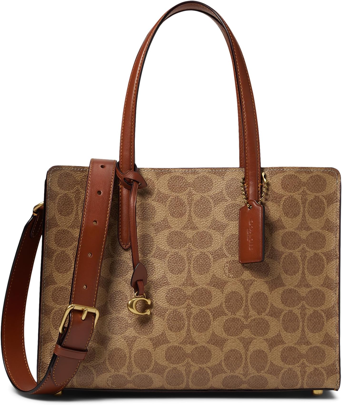 

Сумка Carryall Carryall 28 из парусины с покрытием Signature COACH, цвет Tan Rust