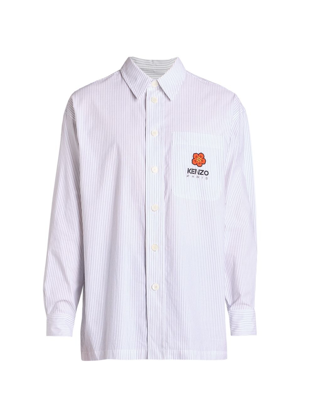 

Полосатая рубашка с длинными рукавами Boke Flower Crest KENZO, синий