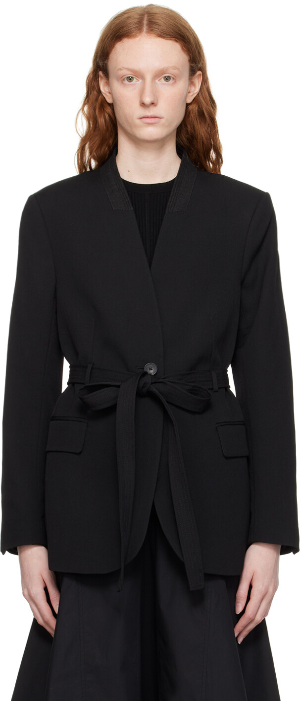 

Черный пиджак с завязкой на талии 3.1 Phillip Lim