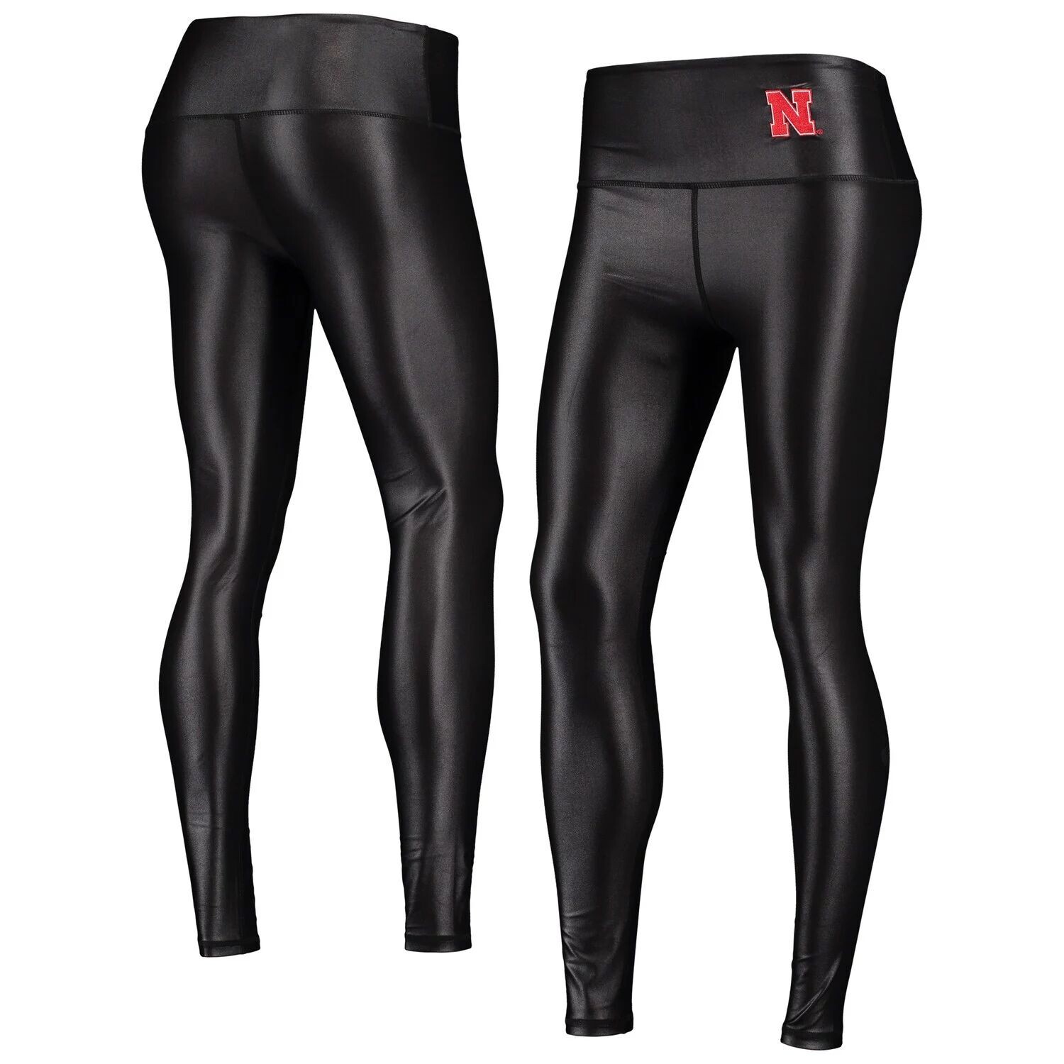 

Женские черные леггинсы ZooZatz Nebraska Huskers Shine Liquid
