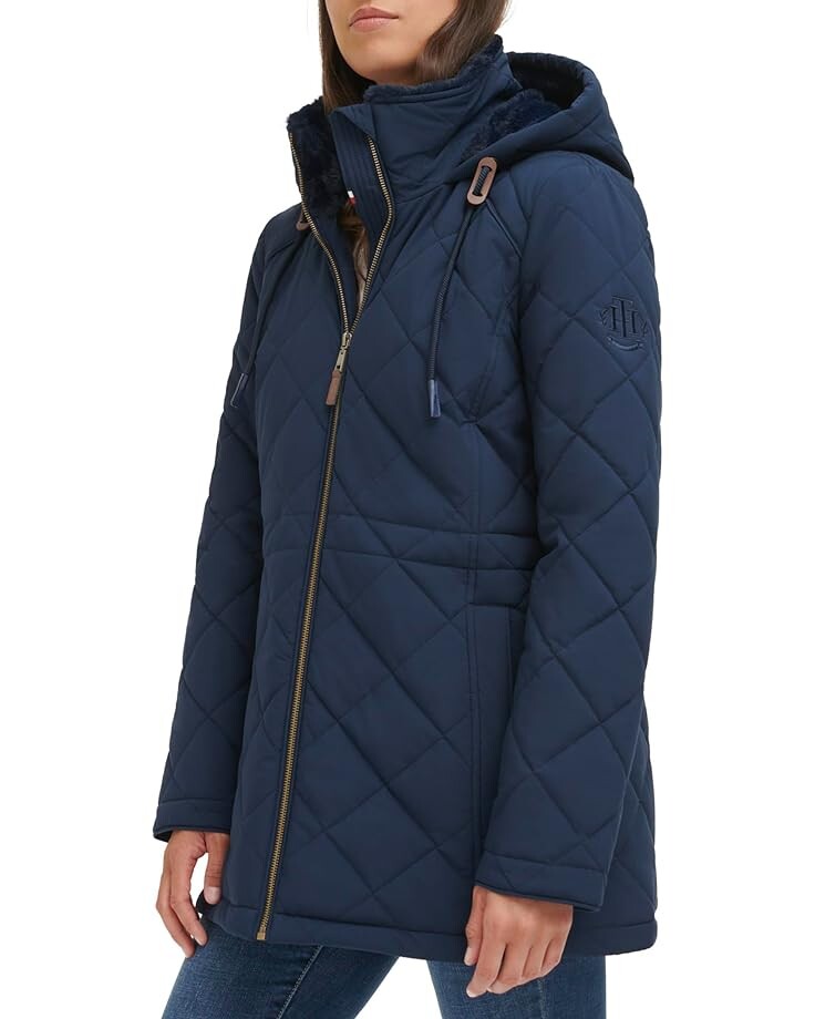 Куртка Tommy Hilfiger Zip-Up Quilted Jacket, темно-синий