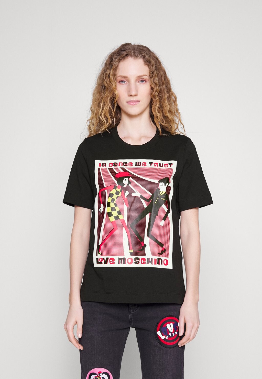 

Футболка с принтом Love Moschino, черный