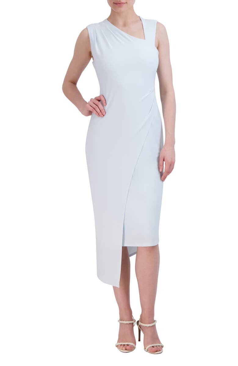 

Асимметричное платье без рукавов BCBGMAXAZRIA, синий
