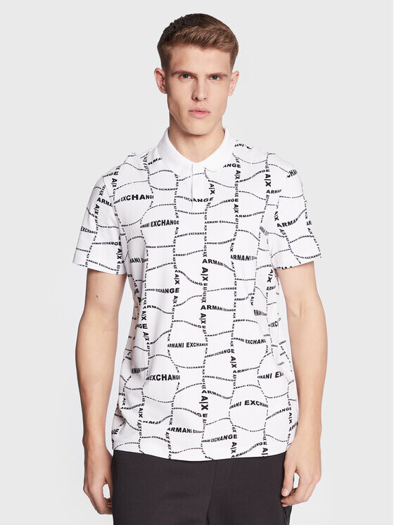 

Рубашка поло стандартного кроя Armani Exchange, белый
