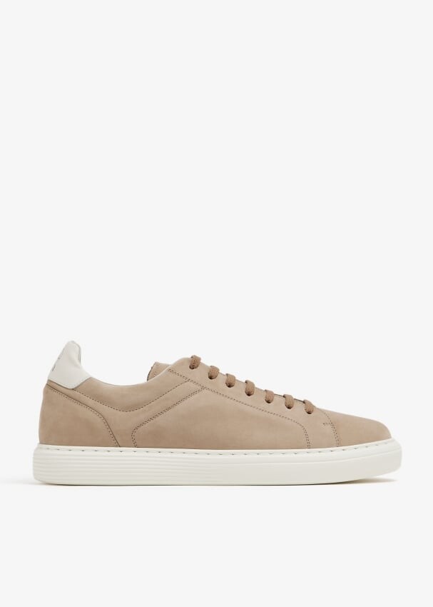 

Кроссовки Brunello Cucinelli Nubuck Calfskin, бежевый