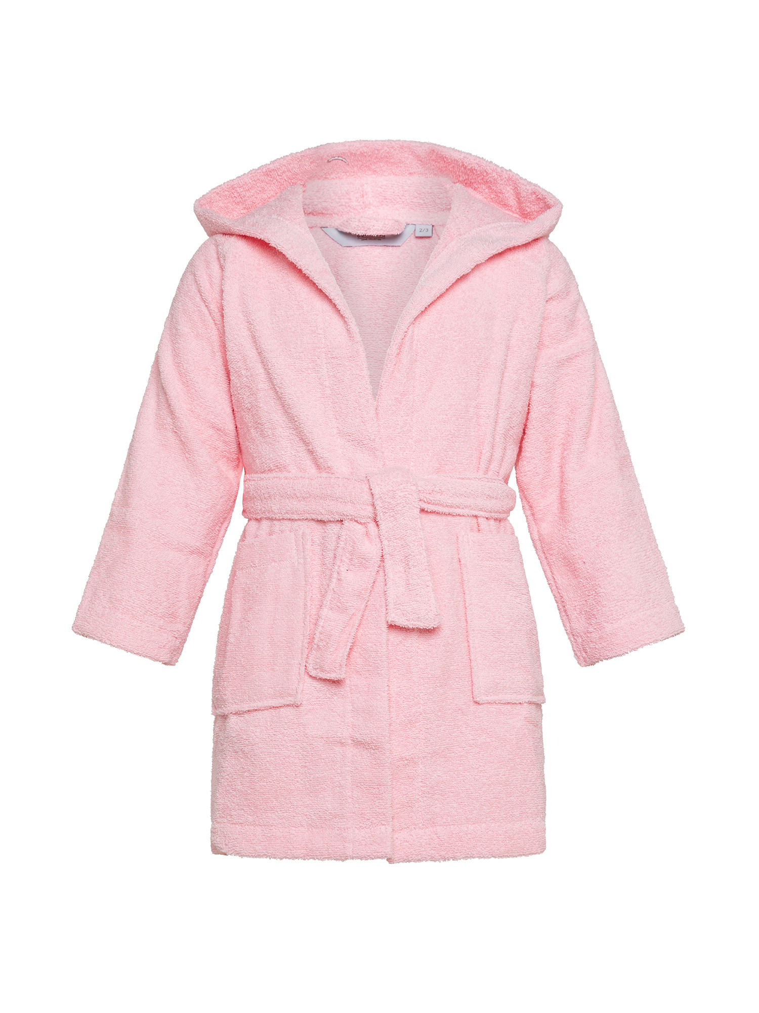 цена Хлопковый халат с капюшоном и единорогом, розовый