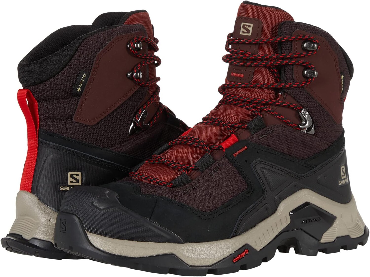

Походная обувь Quest Element GTX Salomon, цвет Chocolate Plum/Madder Brown/Goji Berry