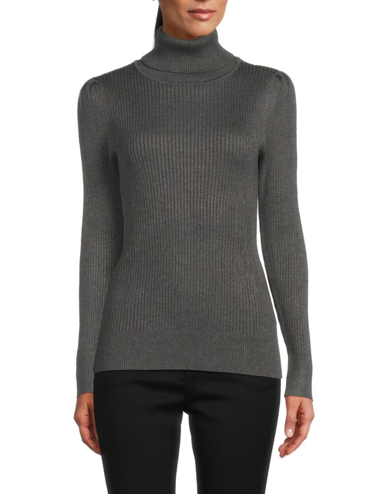 

Свитер с высоким воротником в рубчик Dkny, цвет Storm Grey