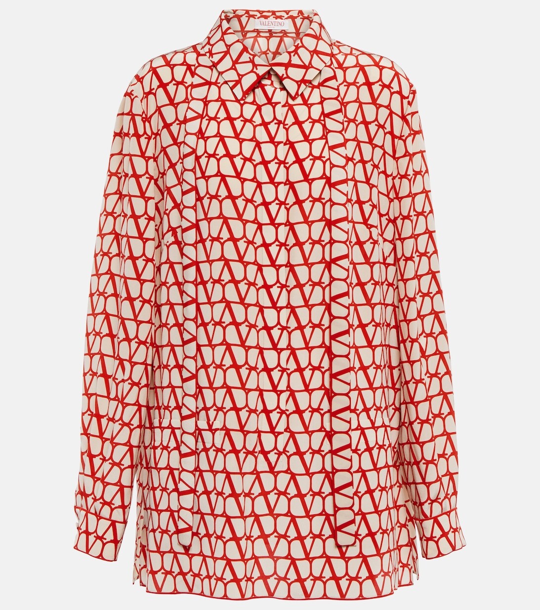 

Блузка Toile Iconographe из шелка VALENTINO, красный