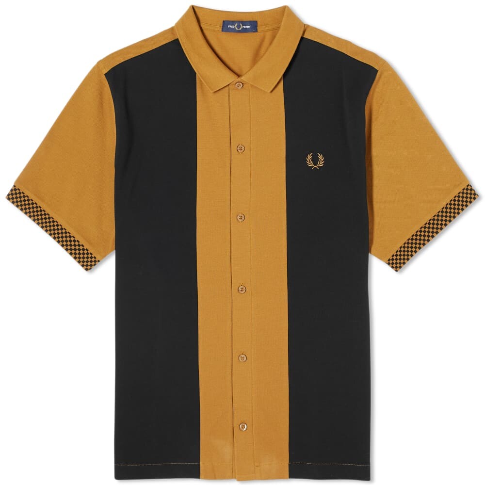 

Поло с полосками Fred Perry и пуговицами
