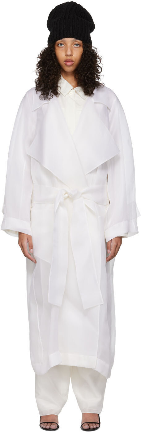 

Off-White Тренч Lau The Row