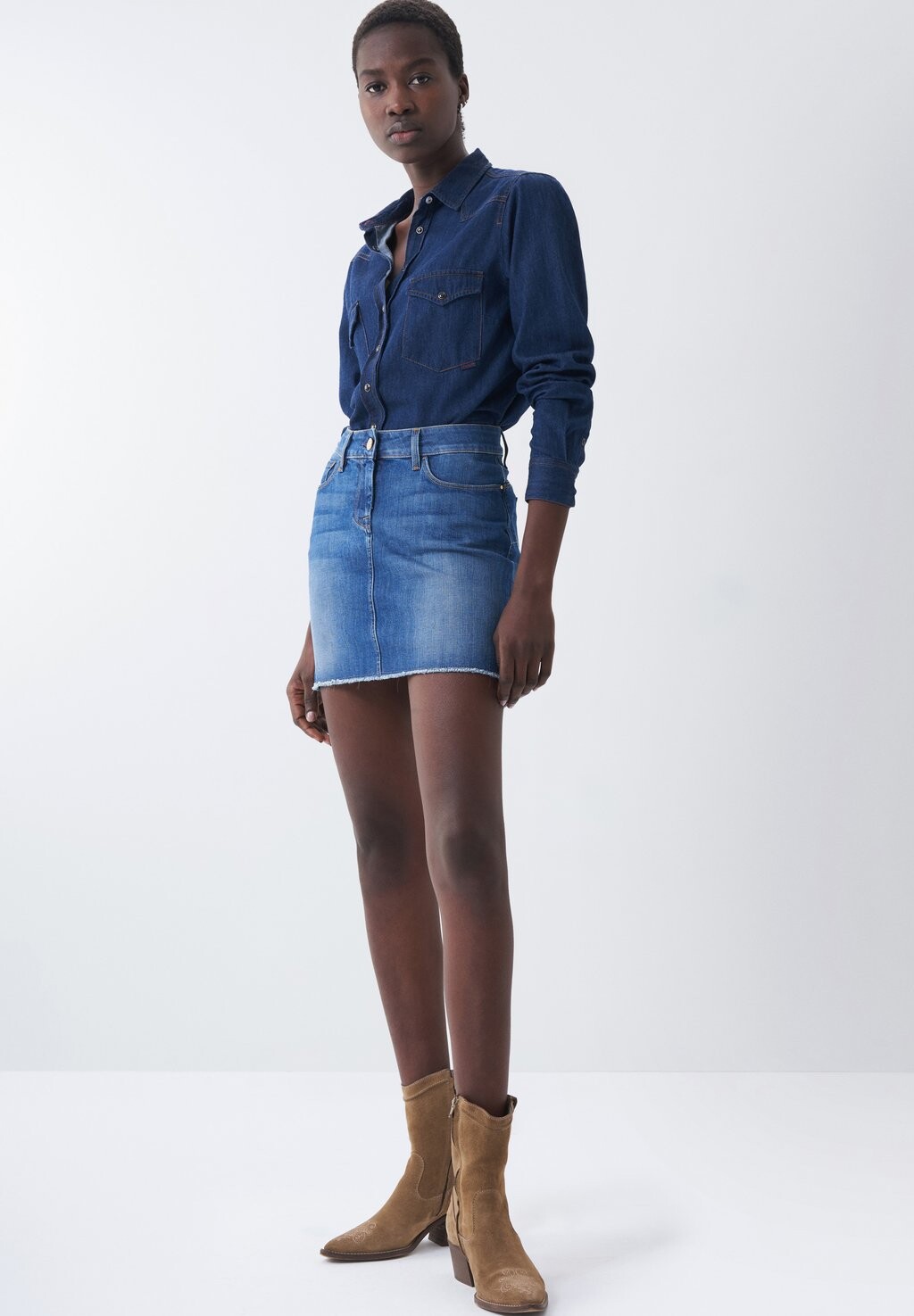 

Джинсовая юбка Salsa Jeans, синий