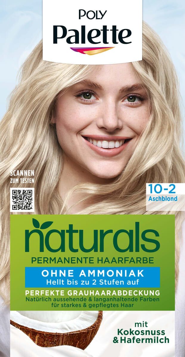 

Краска для волос Naturals 10-2 пепельный блондин 1 шт. Poly Palette