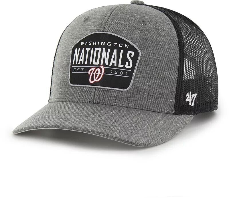 

Мужская темно-серая регулируемая кепка дальнобойщика Washington Nationals '47
