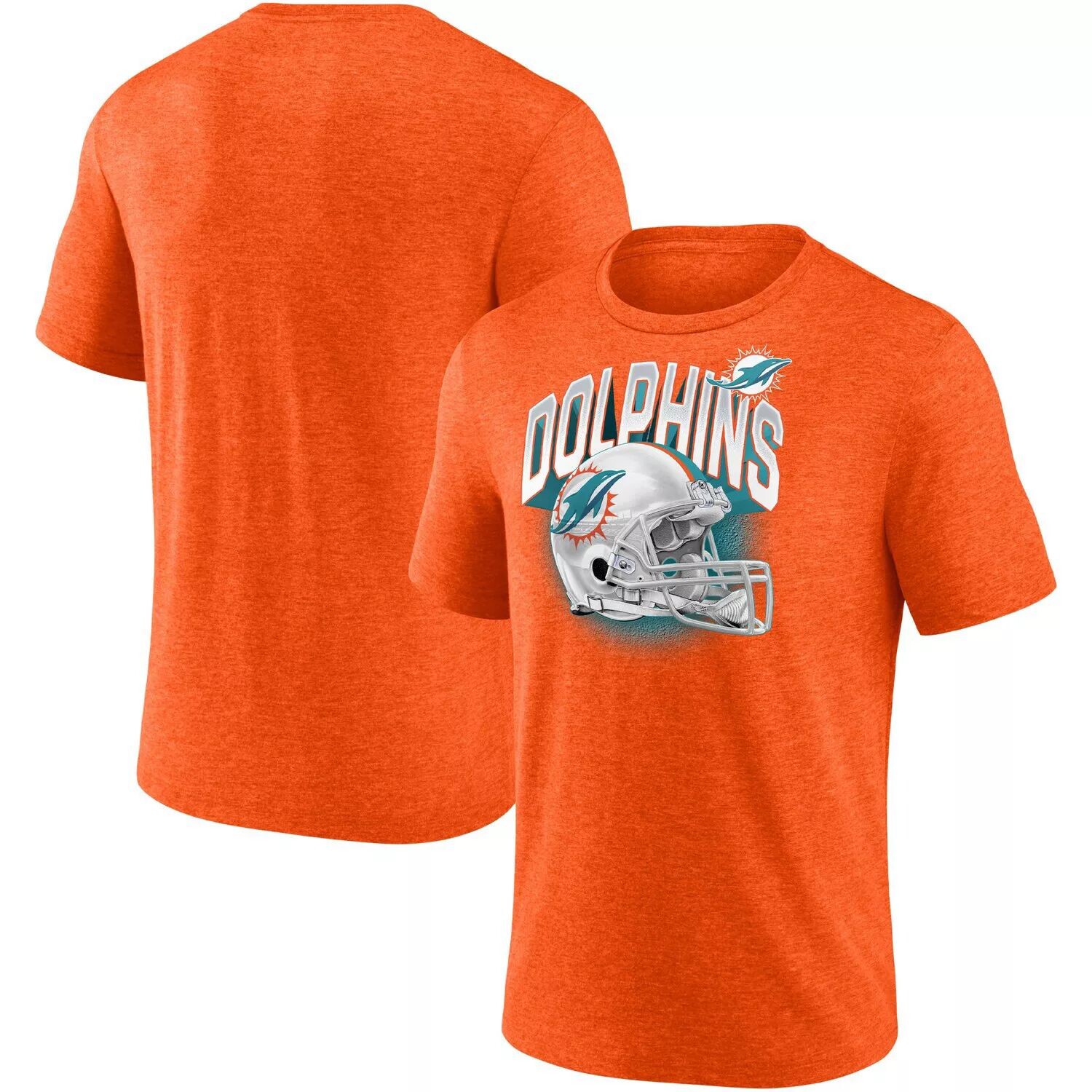 

Мужская футболка Fanatics с оранжевым принтом Miami Dolphins End Round Tri-Blend, Оранжевый