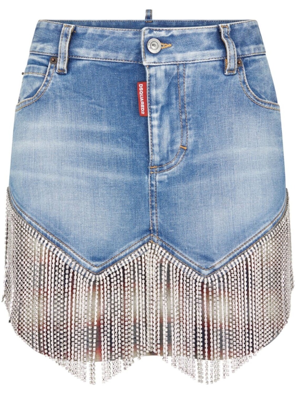 

Dsquared2 многослойная джинсовая юбка, синий
