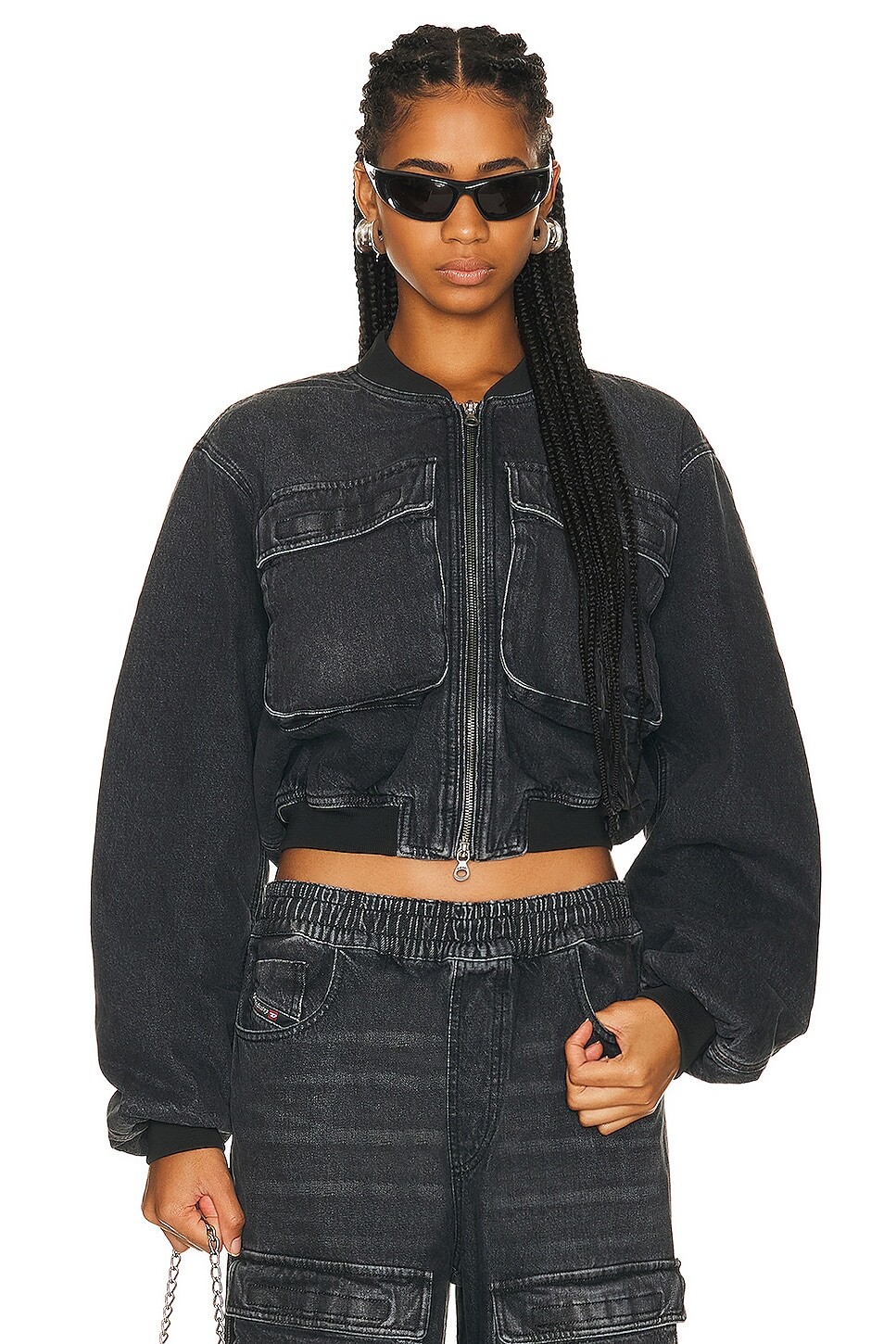 

Куртка Diesel Denim Bomber, серый