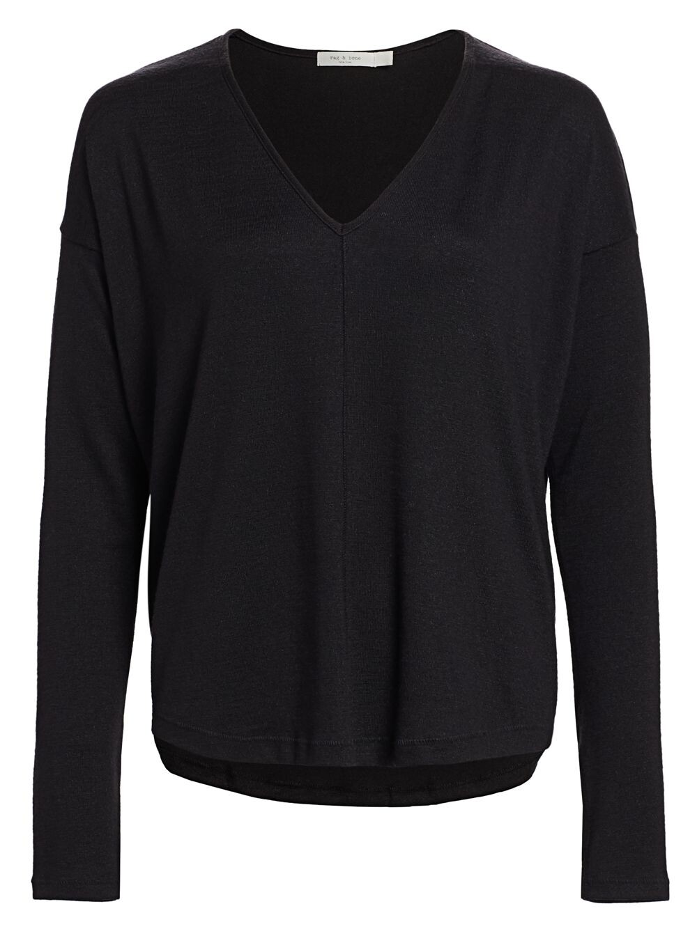 

Пуловер Hudson с V-образным вырезом rag & bone, черный