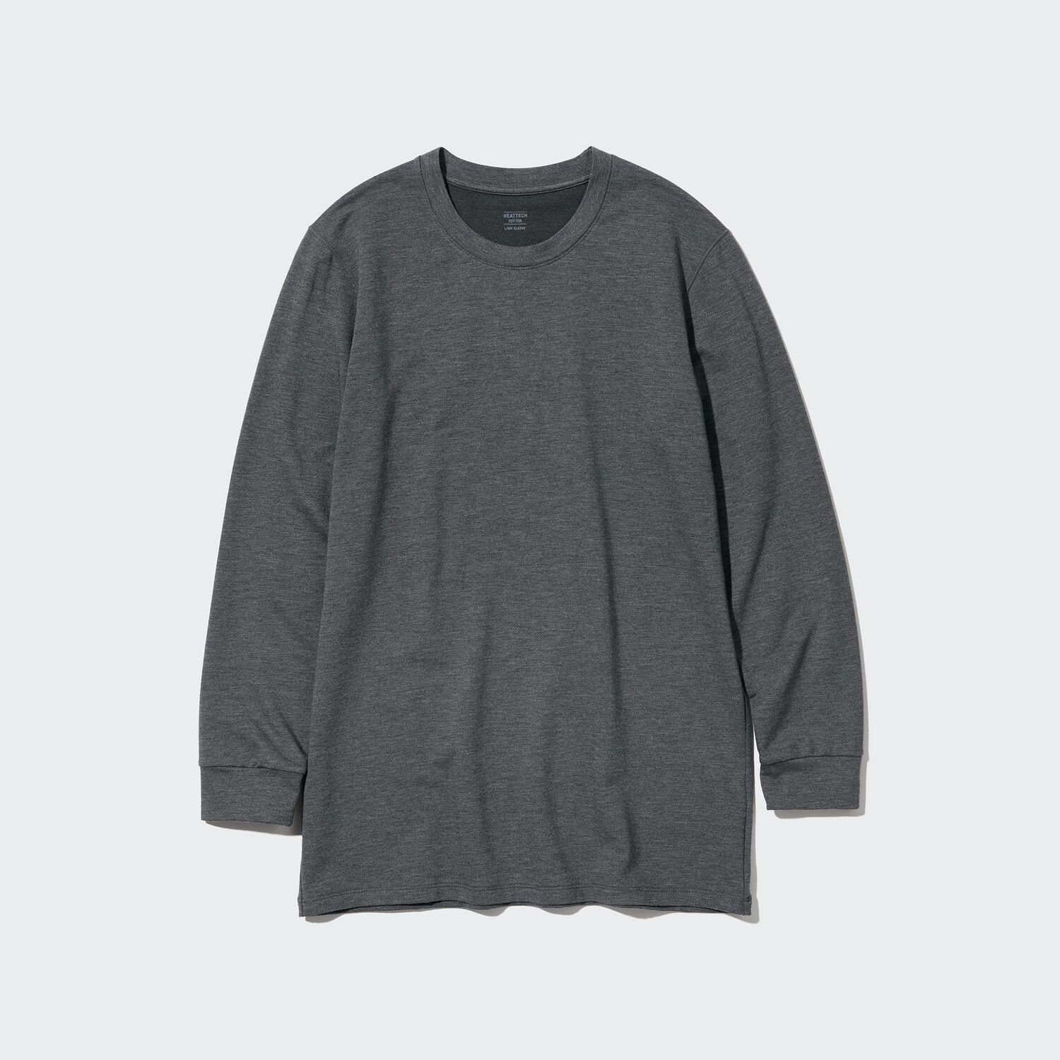 

Футболка хлопковая Uniqlo Heattech с круглым вырезом, темно - серый