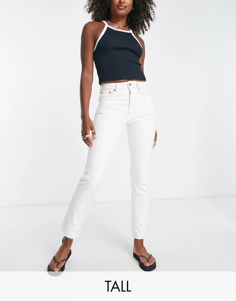 Белоснежные прямые джинсы Topshop белоснежные прямые джинсы со средней посадкой topshop