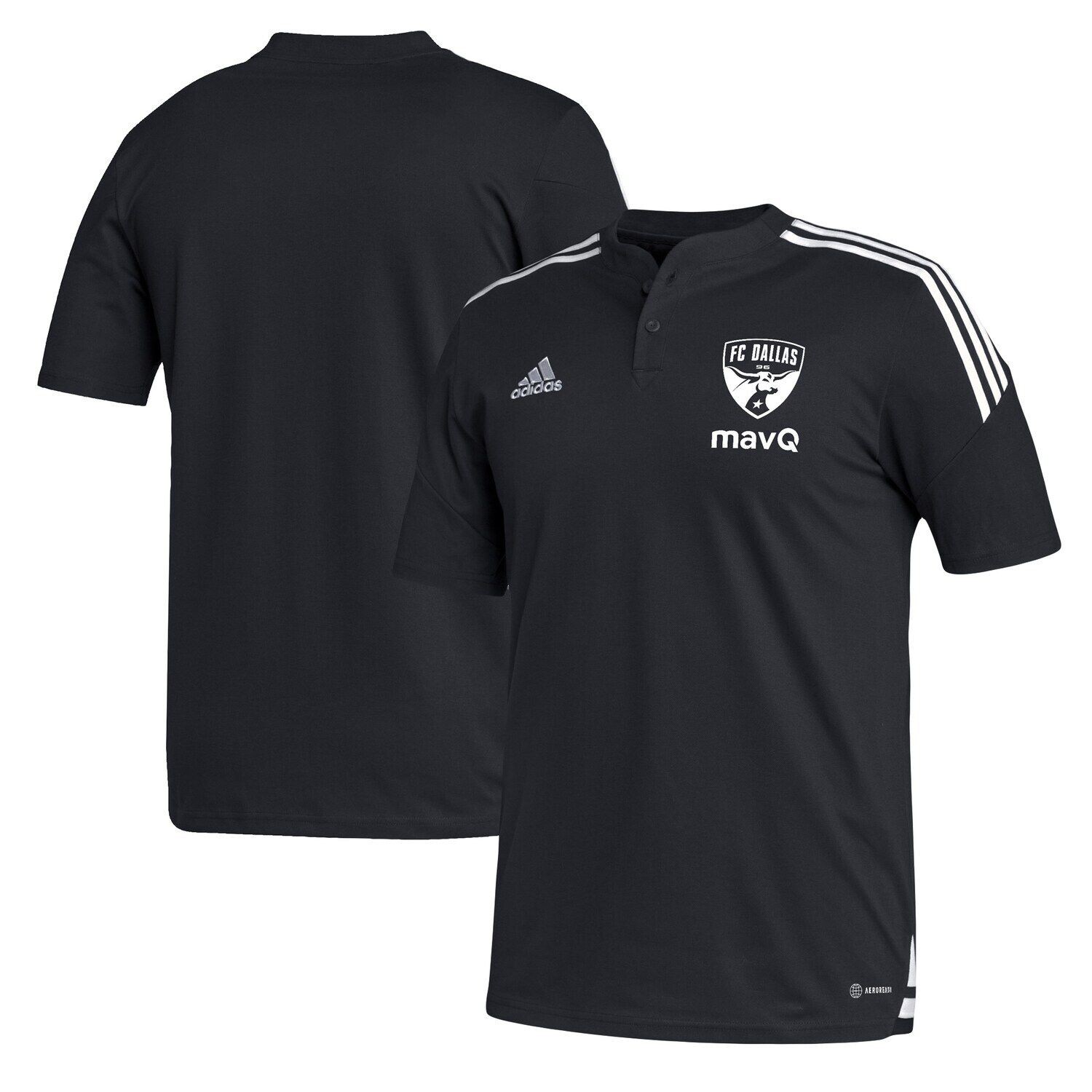 

Мужская футболка-поло adidas Black FC Dallas Henley AEROREADY