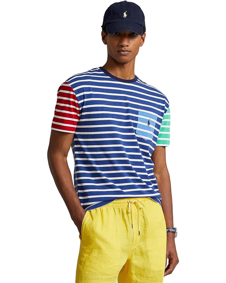 цена Футболка Polo Ralph Lauren Classic Fit Striped Jersey, цвет Blue Mu