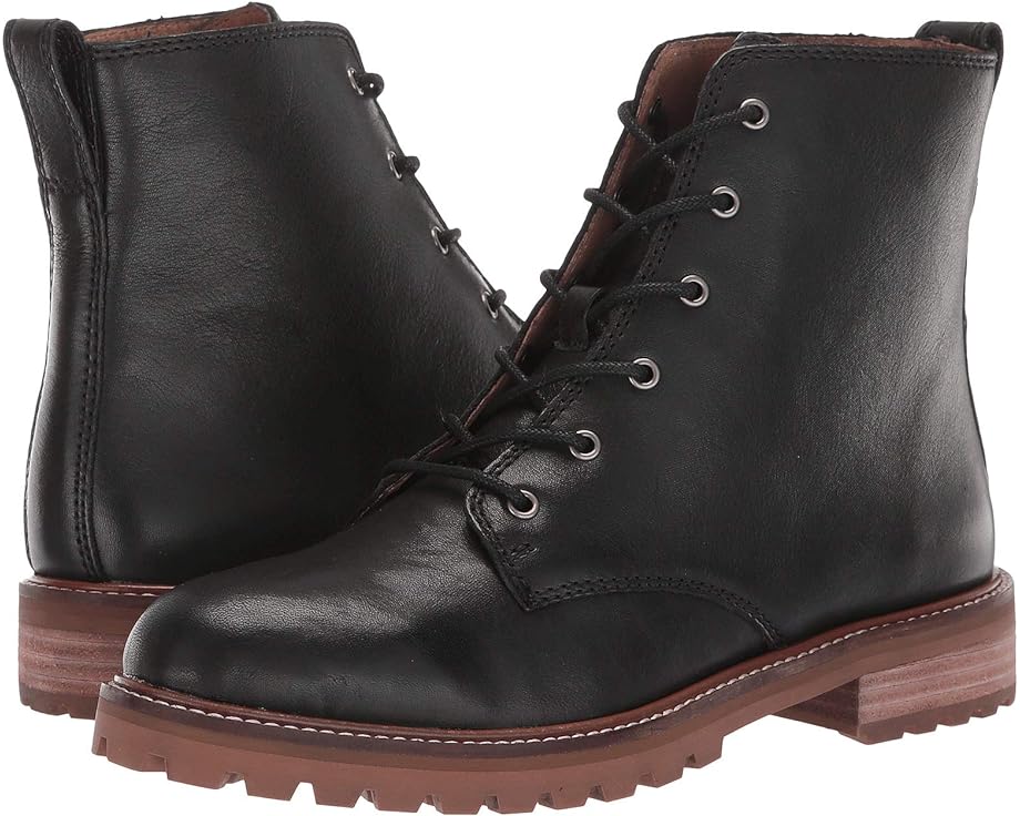 Ботинки Madewell Levi Lace-Up Boot, цвет True Black Leather