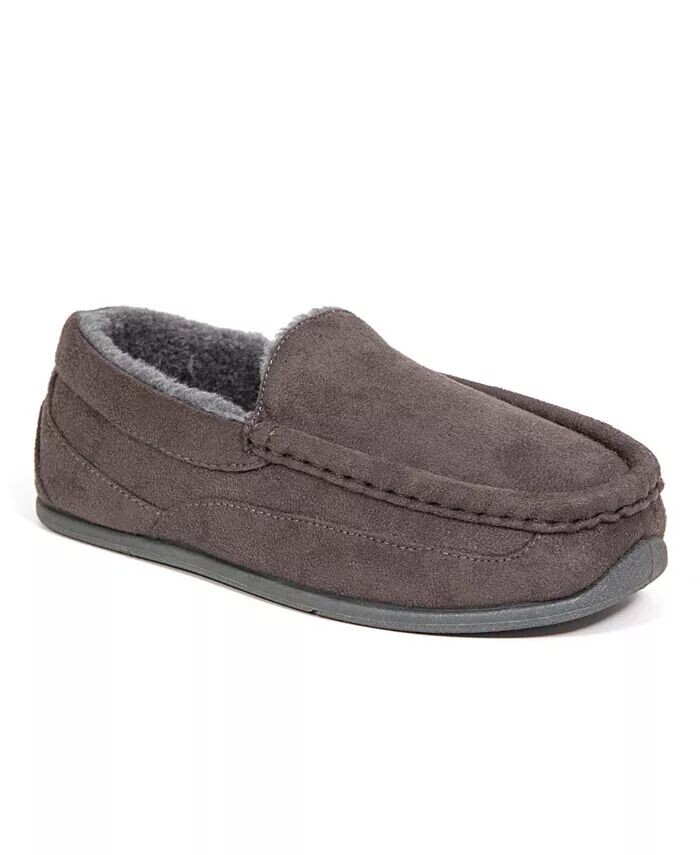 

Уютные тапочки-мокасины Little Slippersooz Lil Spun Sock Deer Stags, серый