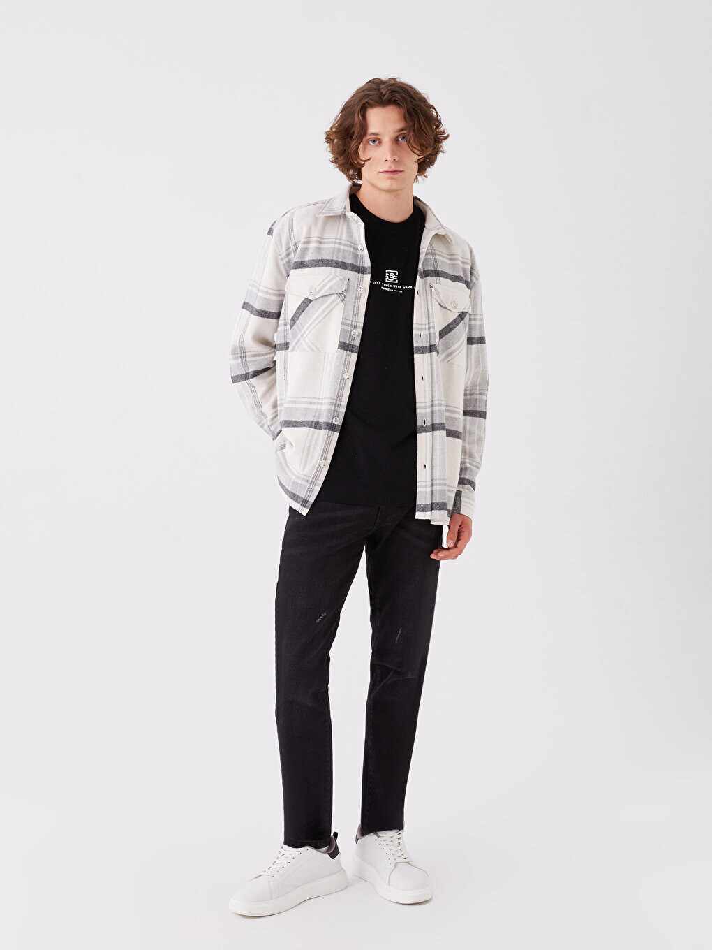 

Мужские джинсовые брюки 750 Slim Fit LCW Jeans, черное родео, Черный