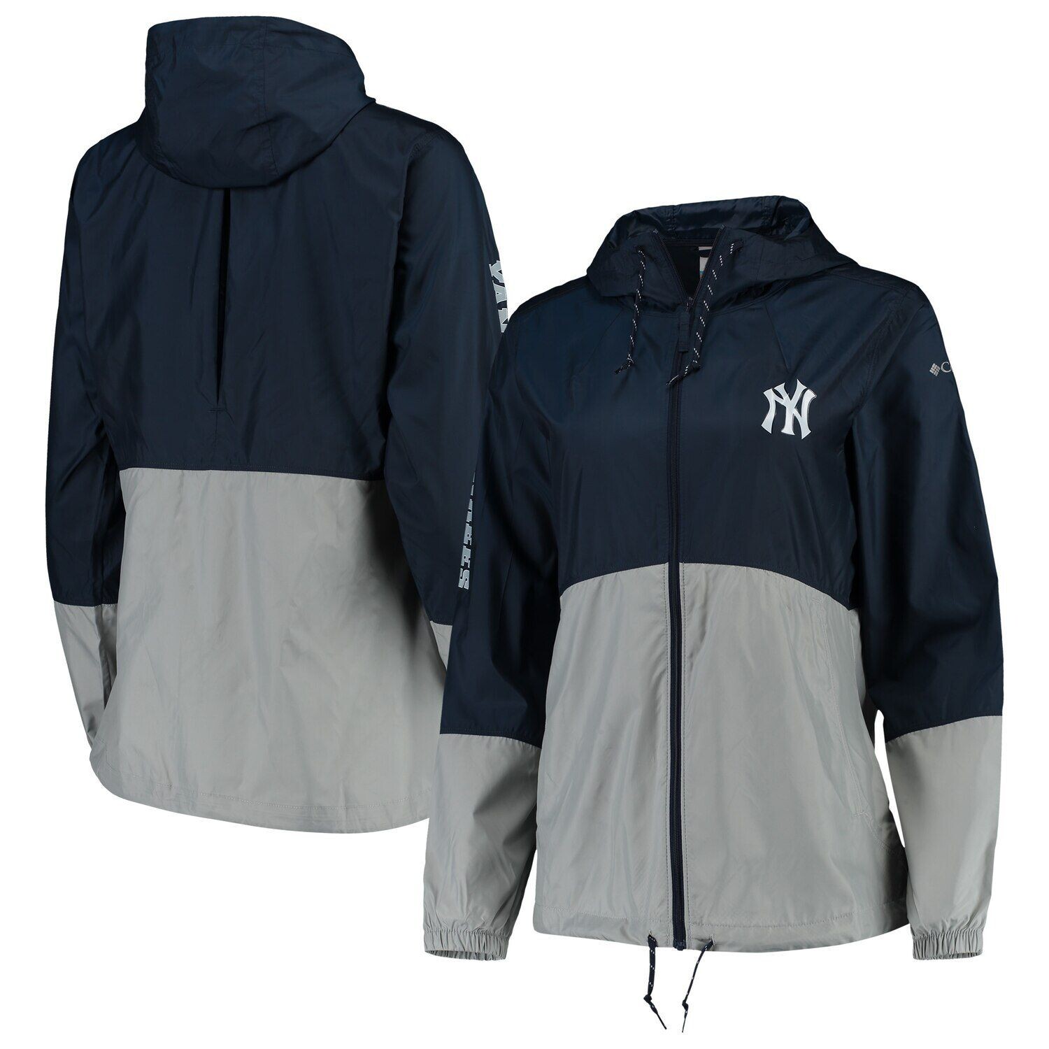 

Женская ветровка Columbia Navy/серый New York Yankees Flash Forward
