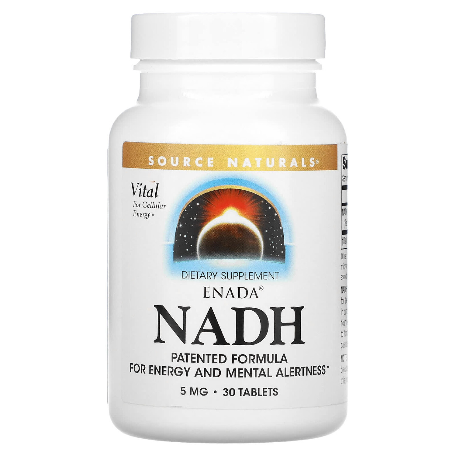 

Никотинамидадениндинуклеотид ENADA, 5 мг, 30 таблеток, Source Naturals