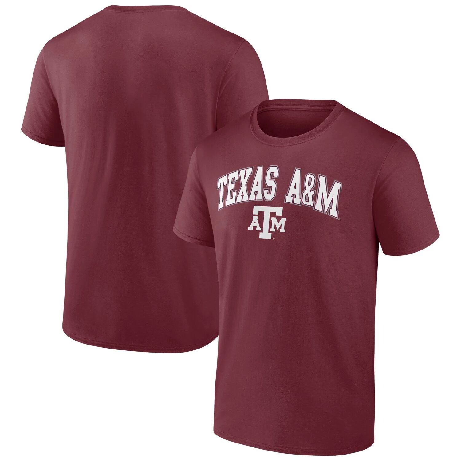 

Мужская темно-бордовая футболка с логотипом Texas A&M Aggies Campus Fanatics, Красный