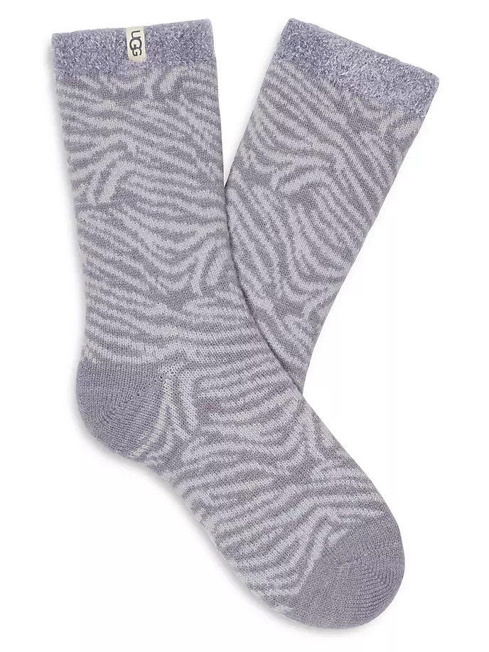 

Носки с круглым вырезом Josephine на флисовой подкладке Ugg, цвет cloudy grey zebra