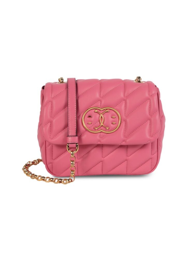 

Стеганая кожаная сумка через плечо Moschino, цвет Light Pink