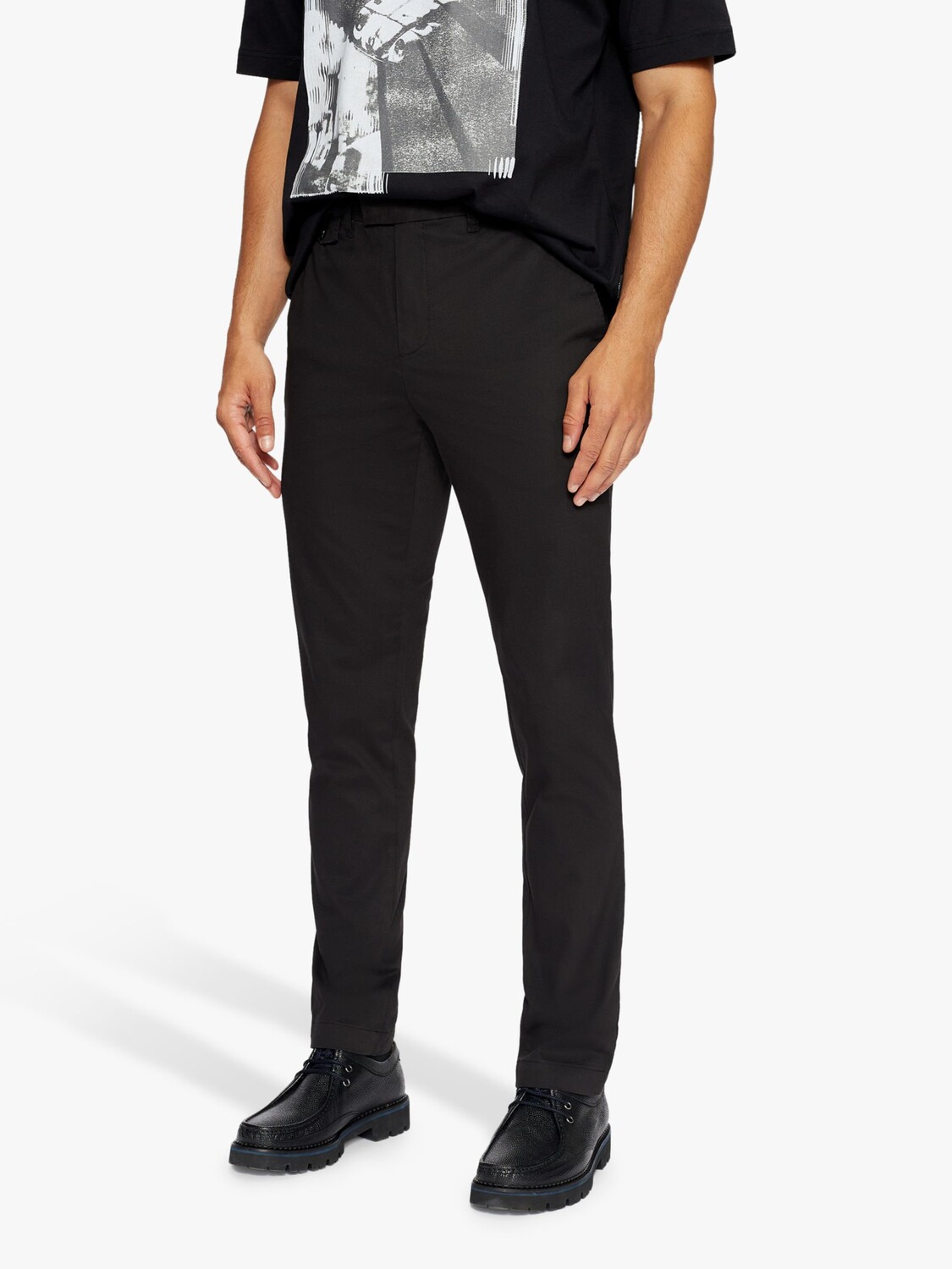 

Брюки-чиносы узкого кроя Ted Baker Genay, черные, Черный