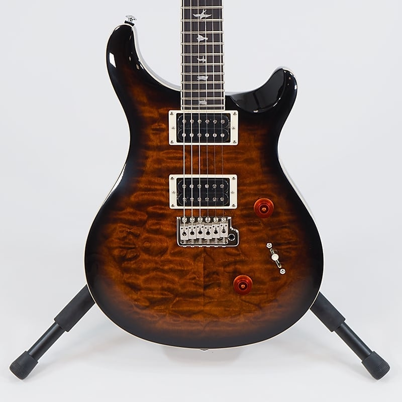 

Электрогитара PRS SE Custom 24 - Quilt Black Gold Sunburst with Rosewood Fingerboard - Includes Gigbag