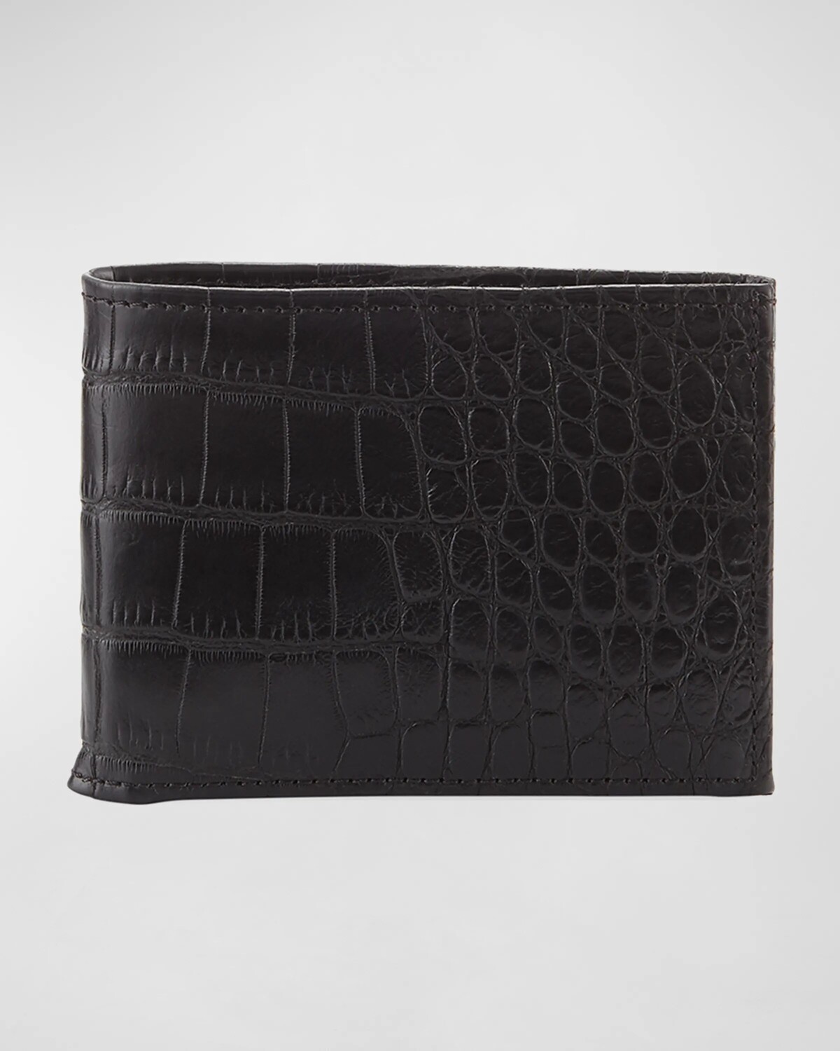 

Складной кошелек из кожи аллигатора Abas, цвет Black