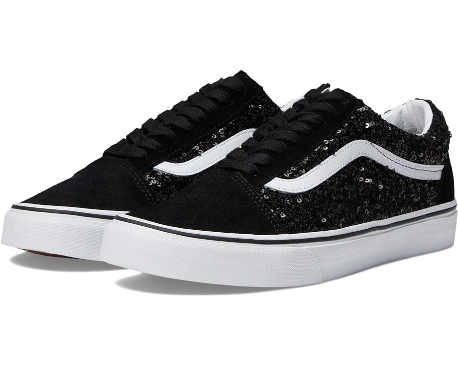 Кроссовки Vans Old Skool, цвет Boucle Sequins Black/True White