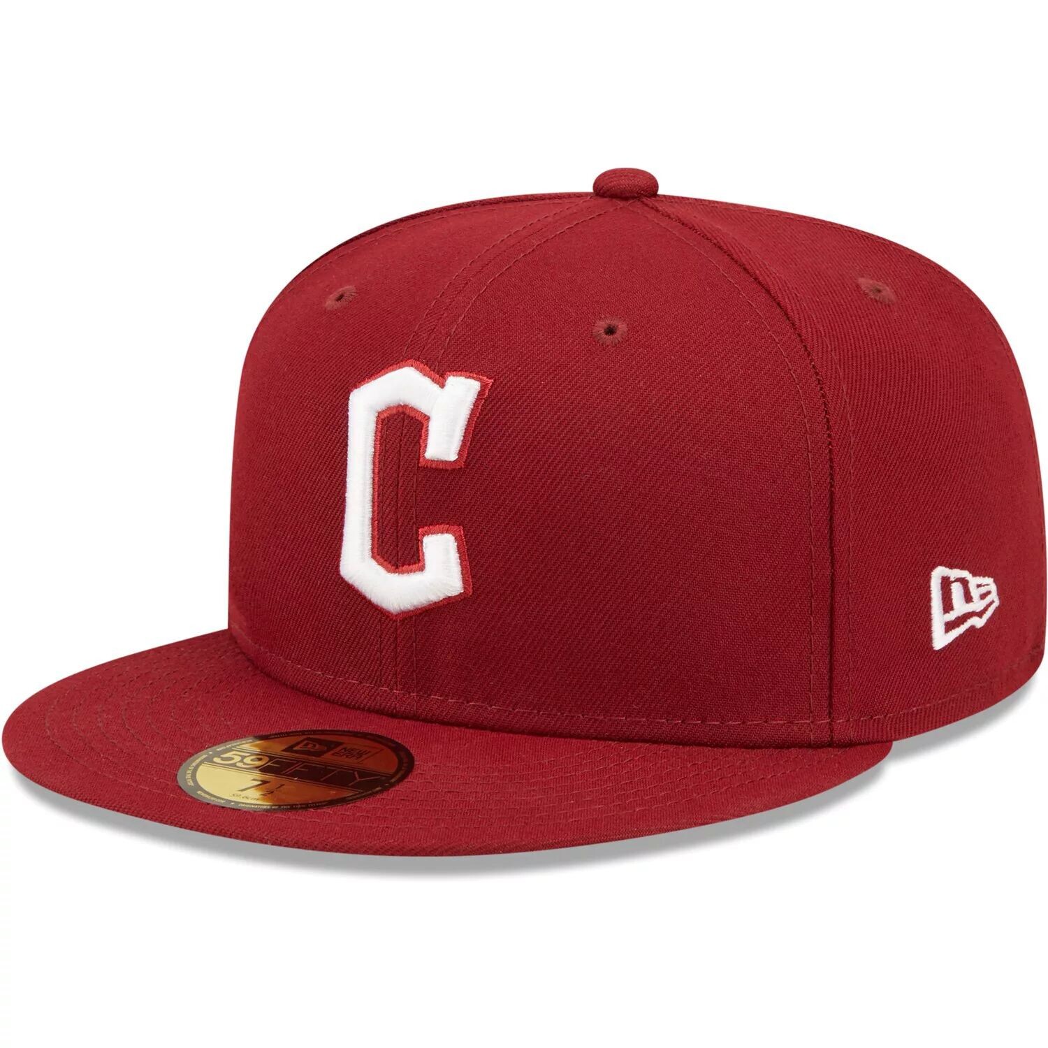 

Мужская кепка New Era Cardinal Cleveland Guardians с белым логотипом 59FIFTY
