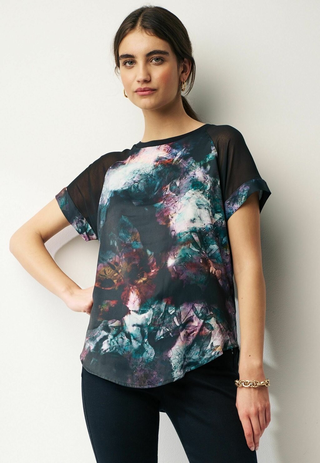 

Футболка с принтом Mix Short Sleeve Next, цвет blurred floral