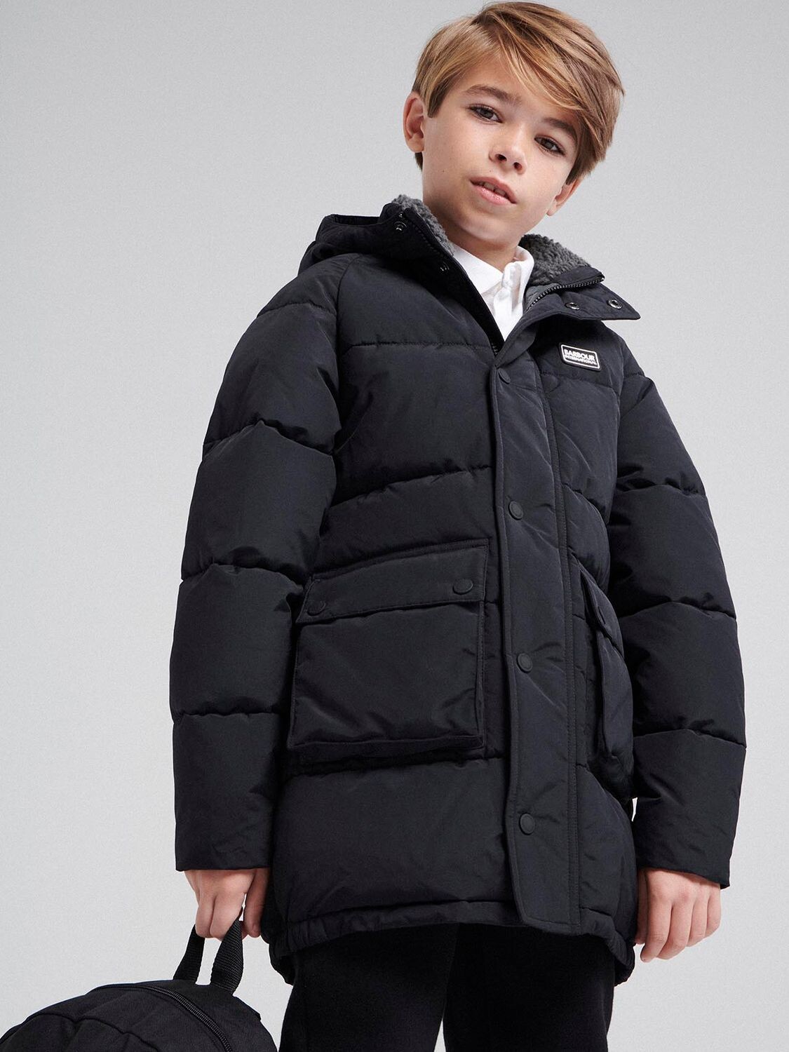 

Детская стеганая куртка Govan International Barbour, черный